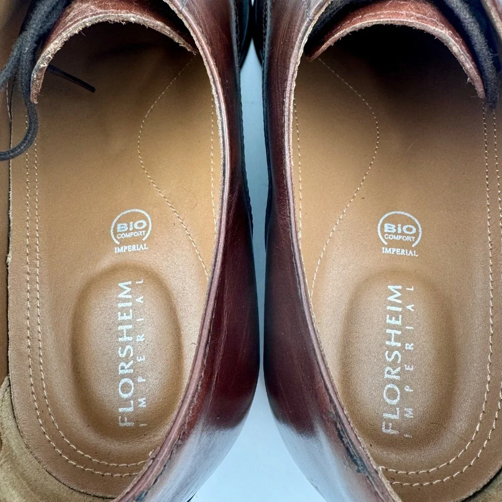 Florsheim Imperial Men's Brown Leather Cap Toe Brogue Oxford Shoes | Bio Comfort